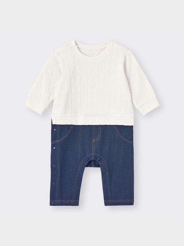 BABY(NEWBORN)セパオール(長袖)(ジャカードケーブル)+E