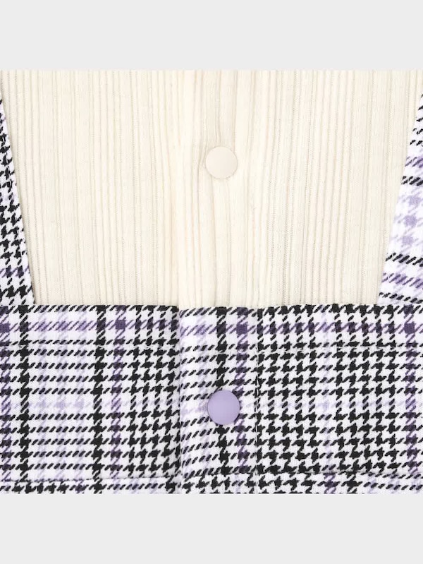 BABY(NEWBORN)セパオール(長袖)(チェックサロペット)+E