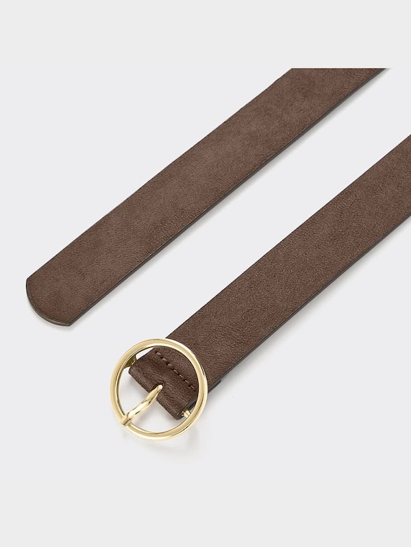 スエードタッ チサークルバックルベルト