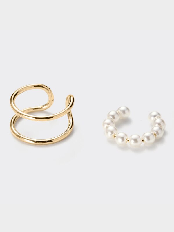 パールピアス&イヤーカフセット
