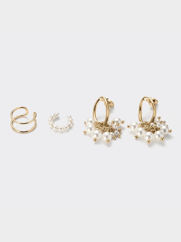 パールピアス&イヤーカフセット