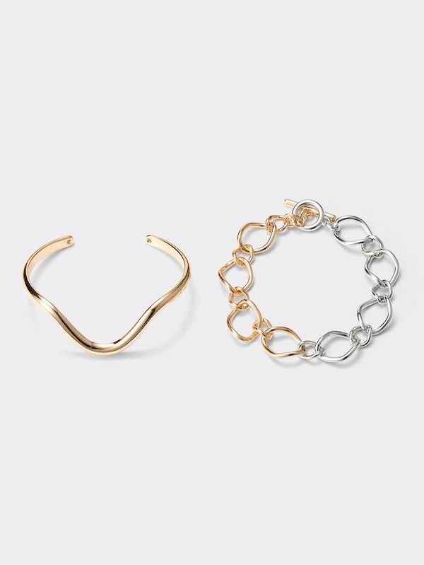 メタル&チェーンブレスレット