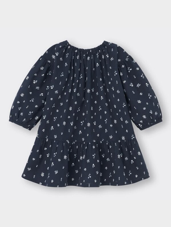 BABY(TODDLER)GIRLSフラワーティアードワンピース(長袖)+E