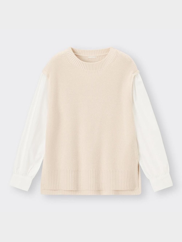 シャツコンビネーションセー�ター(長袖)