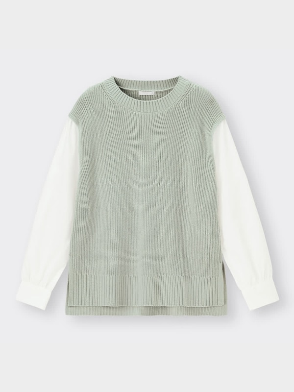 シャツコンビネーションセーター(長袖)