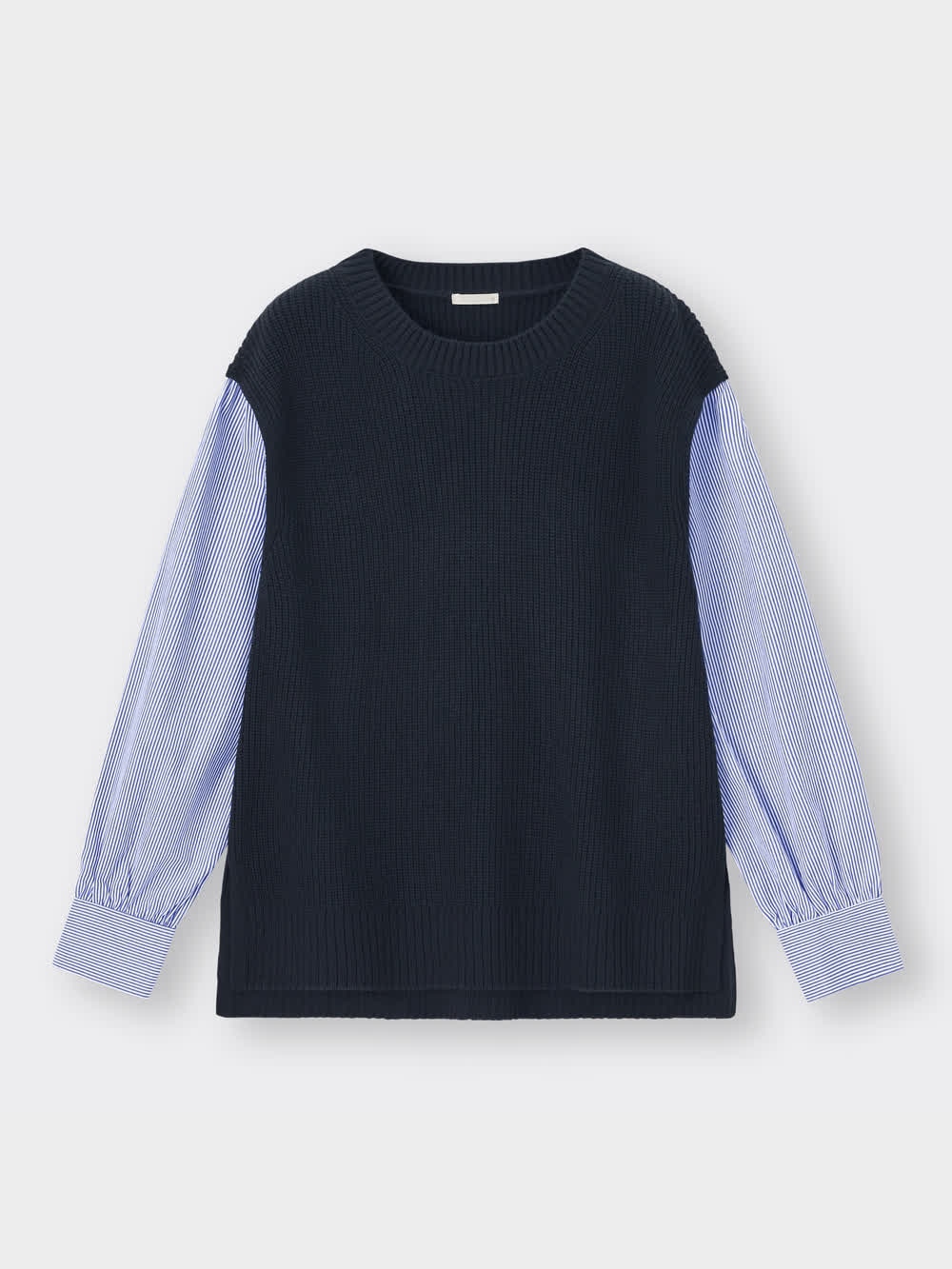 GU公式 | シャツコンビネーションセーター(長袖)