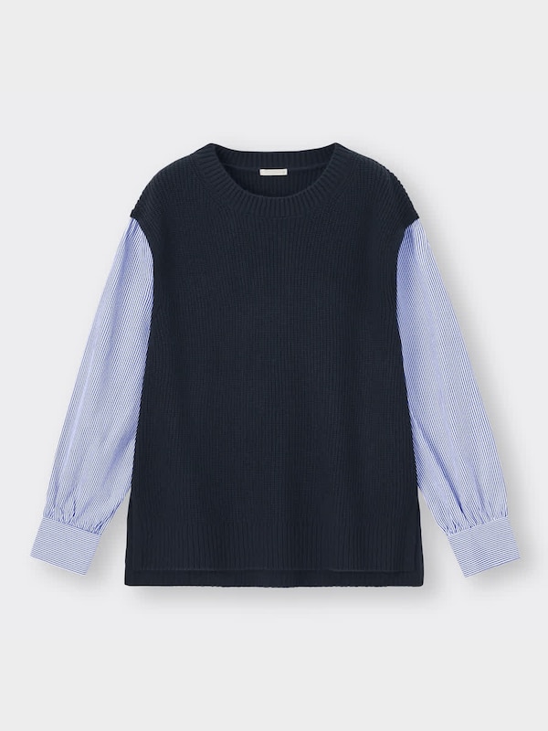 シャツコンビネーションセーター(長袖)