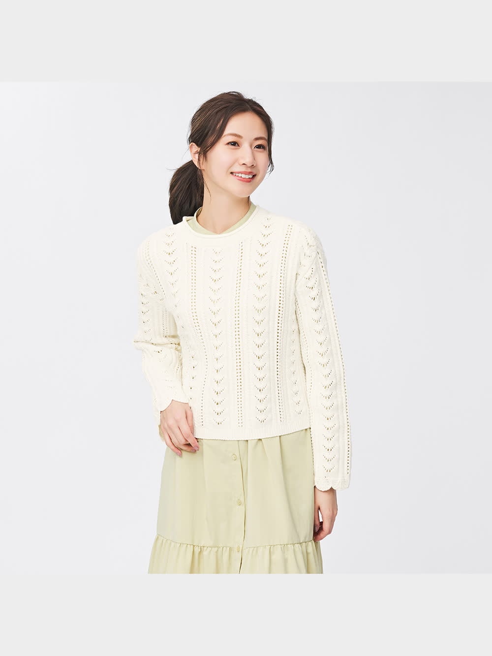 サイちゃんさん専用　100〜111 GU公式 | 2WAYレーシーカーディガン(長袖)