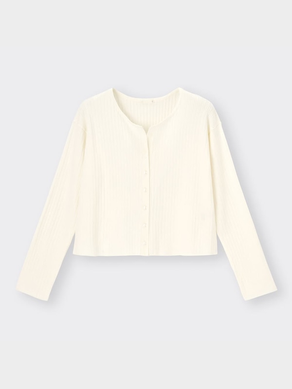 UVカットワイドリブカーディガン(長袖)OSC+EC