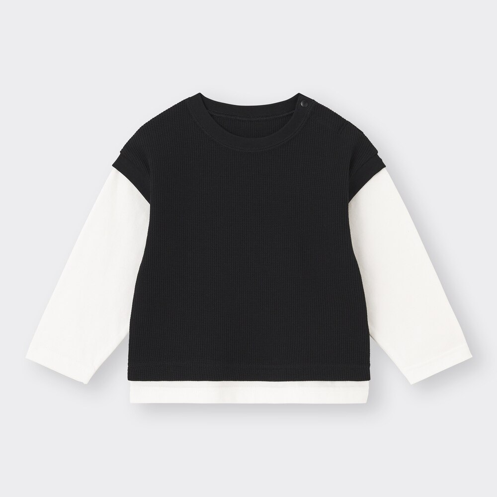 （GU）BABY(TODDLER)ベストレイヤードT(長袖)+Eのサムネイル