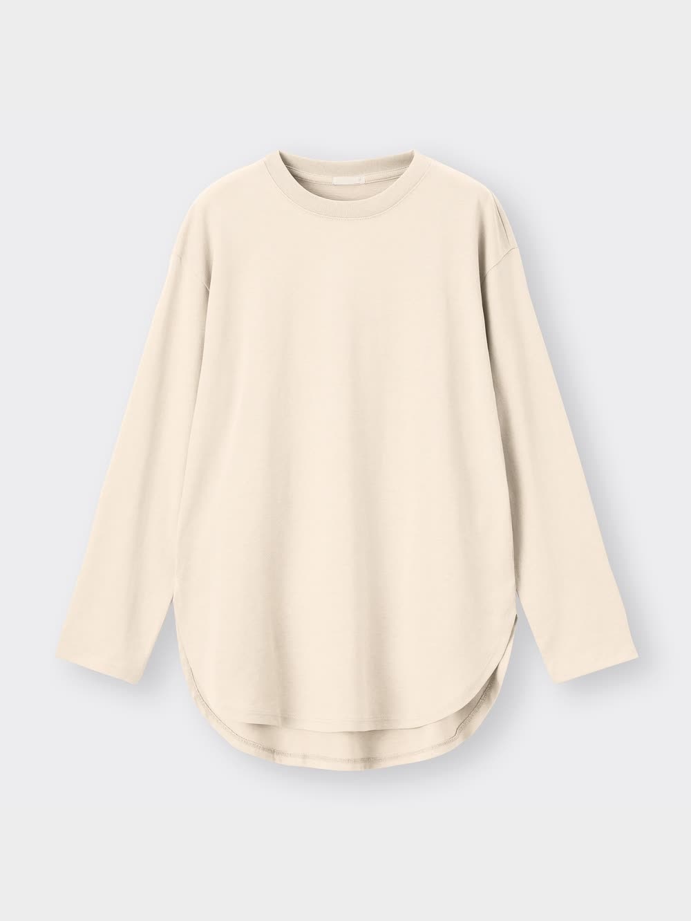 ラウンドネックロングTシャツ GU公式 | ラウンドヘムロングスリーブT(長袖)