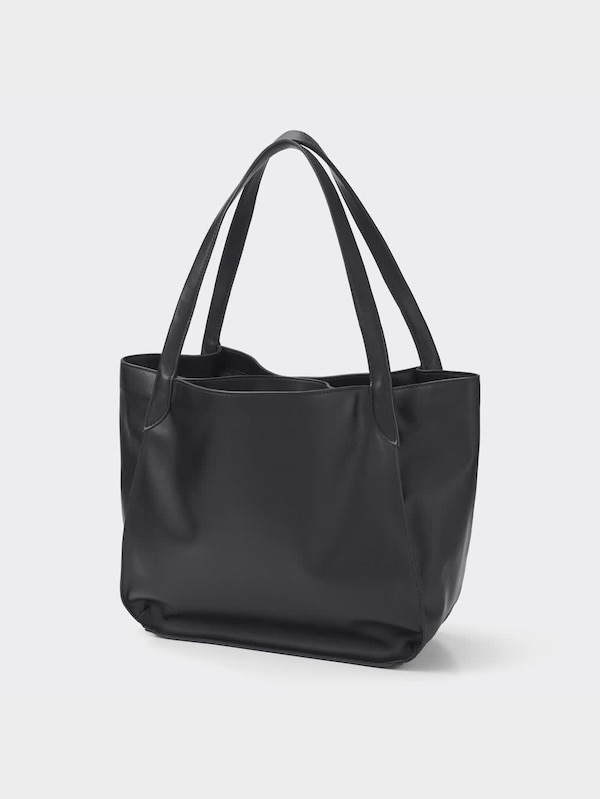 ライト&ソフトレザータッチトートバッグ