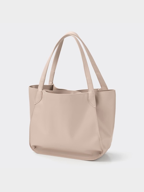 ライト&ソフトレザータッチトートバッグ