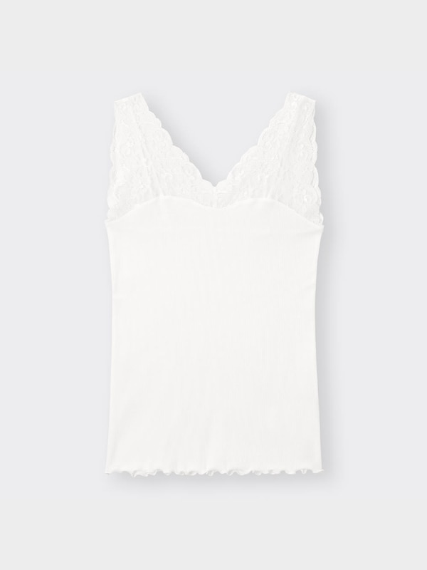 スタイルオーガニックコットンリブレースタンクトップ