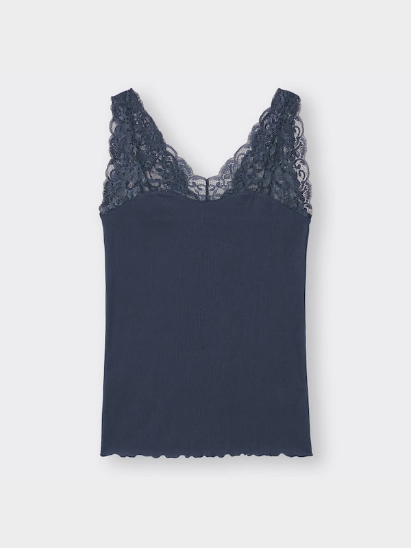 スタイルオーガニックコットンリブレースタンクトップ