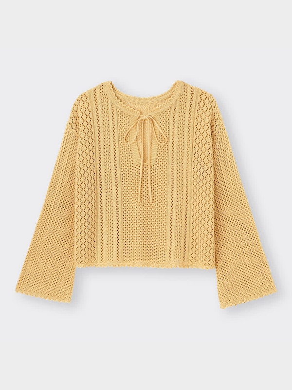 2WAYレーシーフレアスリーブセーター(長袖)