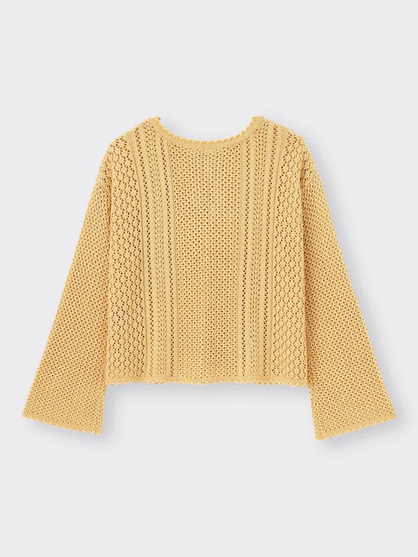 2WAYレーシーフレアスリーブセーター(長袖)