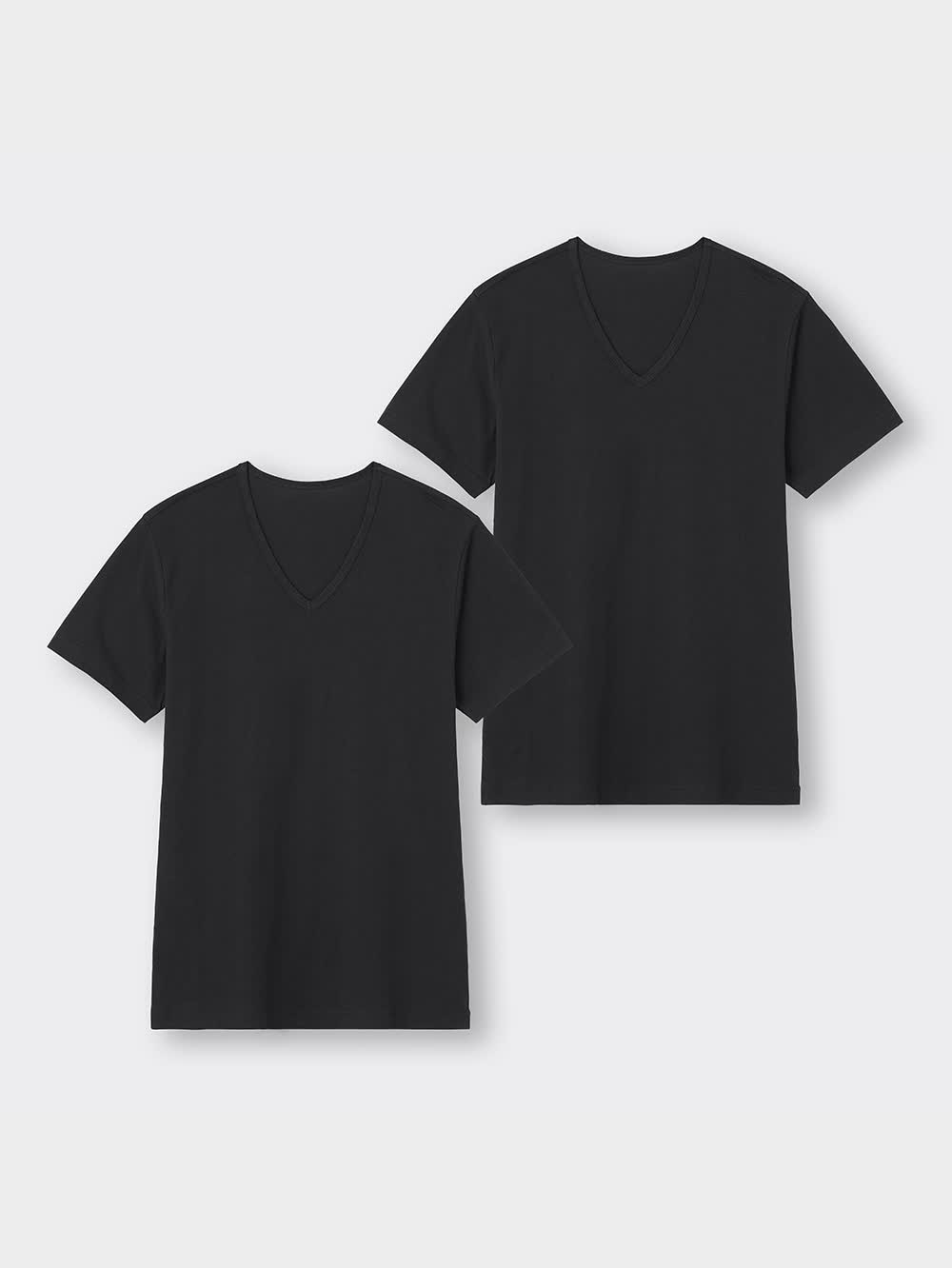 GU公式 | インナーVネックT(半袖)2P