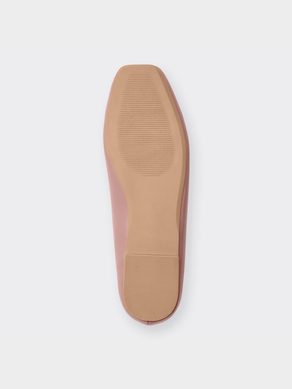 スクエアシフォンフラットシューズ