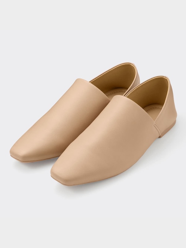 シフォンフラットスリッポンシューズ+E