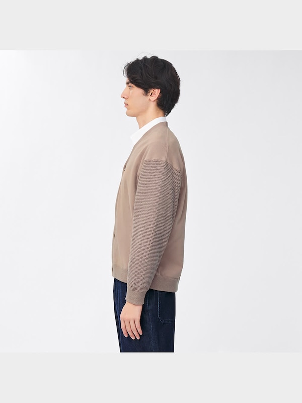 リラックスフィットコンビネーションカーディガン(長袖)
