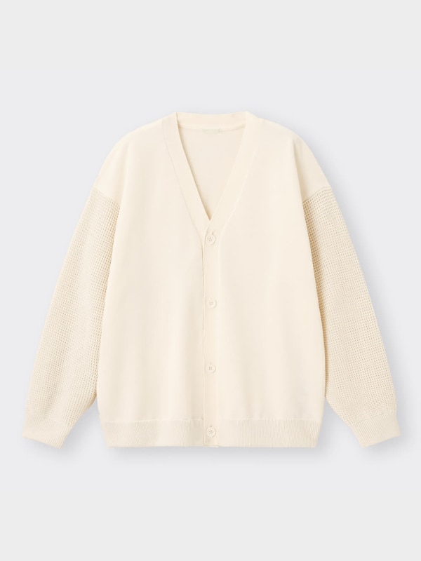 リラックスフィットコンビネーションカーディガン(長袖)