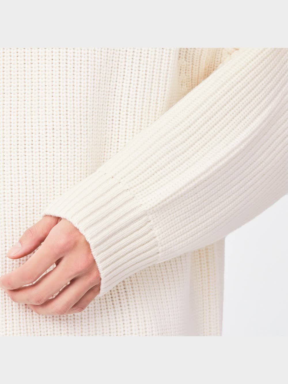 GU公式 | ワイドフィット畦セーター(長袖)