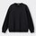 リラックスフィットコンビネーションセーター(長袖)-BLACK