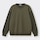 リラックスフィットコンビネーションセーター(長袖)-OLIVE