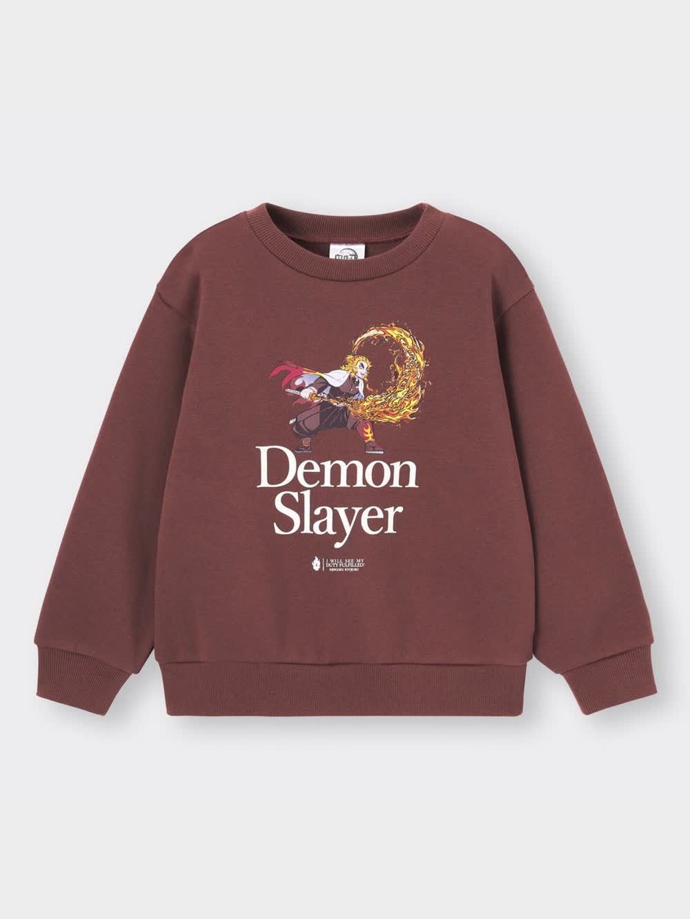 GU公式 | KIDS(男女兼用)スウェットプルオーバー Demon Slayer 3+X