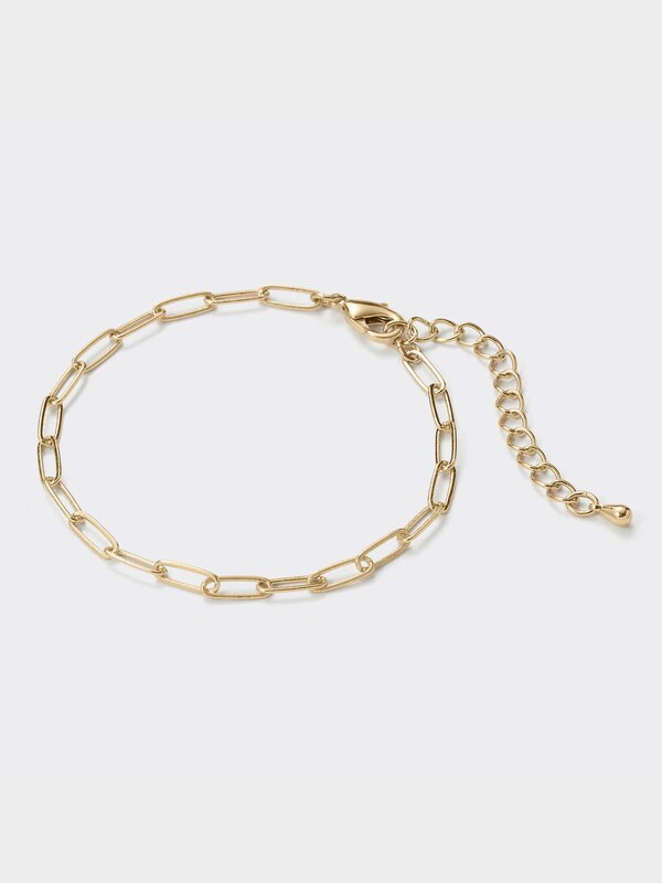 クリア&メタルチェーンブレスレット