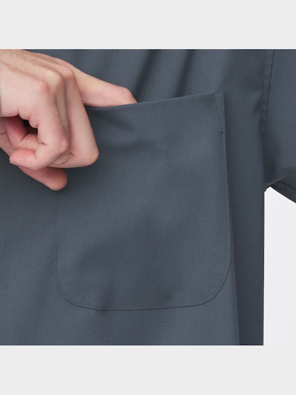 リラックスフィットバンドカラーシャツ(長袖)(セットアップ可能)