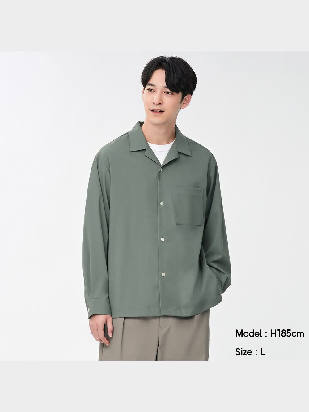 セルジョ様せんよう セルジョ様せんよう GU公式 | オープンカラーシャツ(長袖