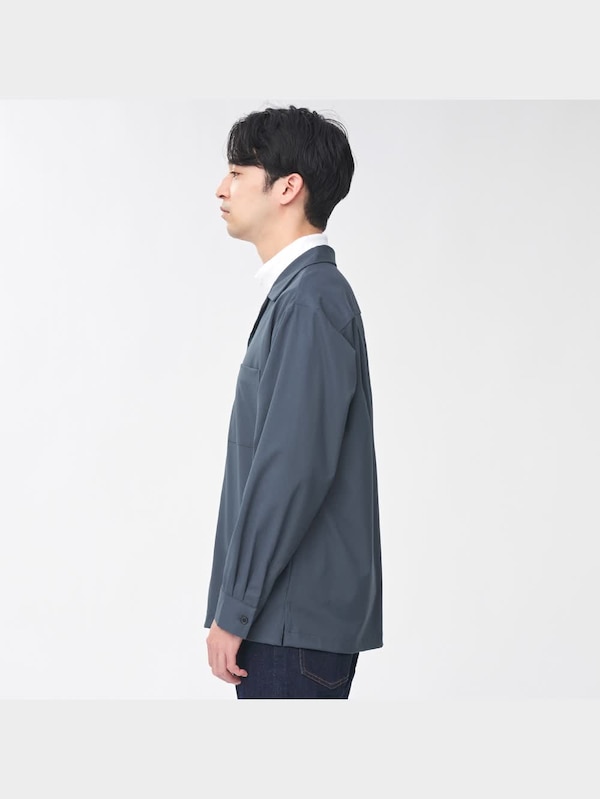 オープンカラーシャツ(長袖)(セットアップ可能)