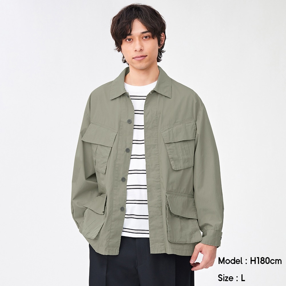 Gu公式 コットンファティーグジャケット 長袖 ファッション通販サイト