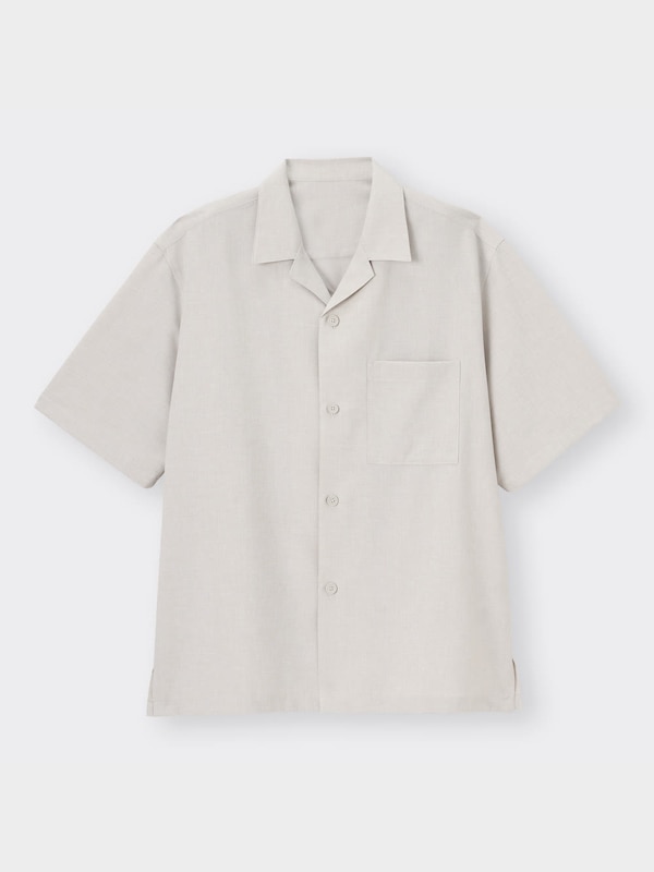 ドライリラックスフィットオープンカラーシャツ(5分袖)(セットアップ可能)