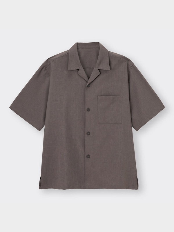 ドライリラックスフィットオープンカラーシャツ(5分袖)(セットアップ可能)