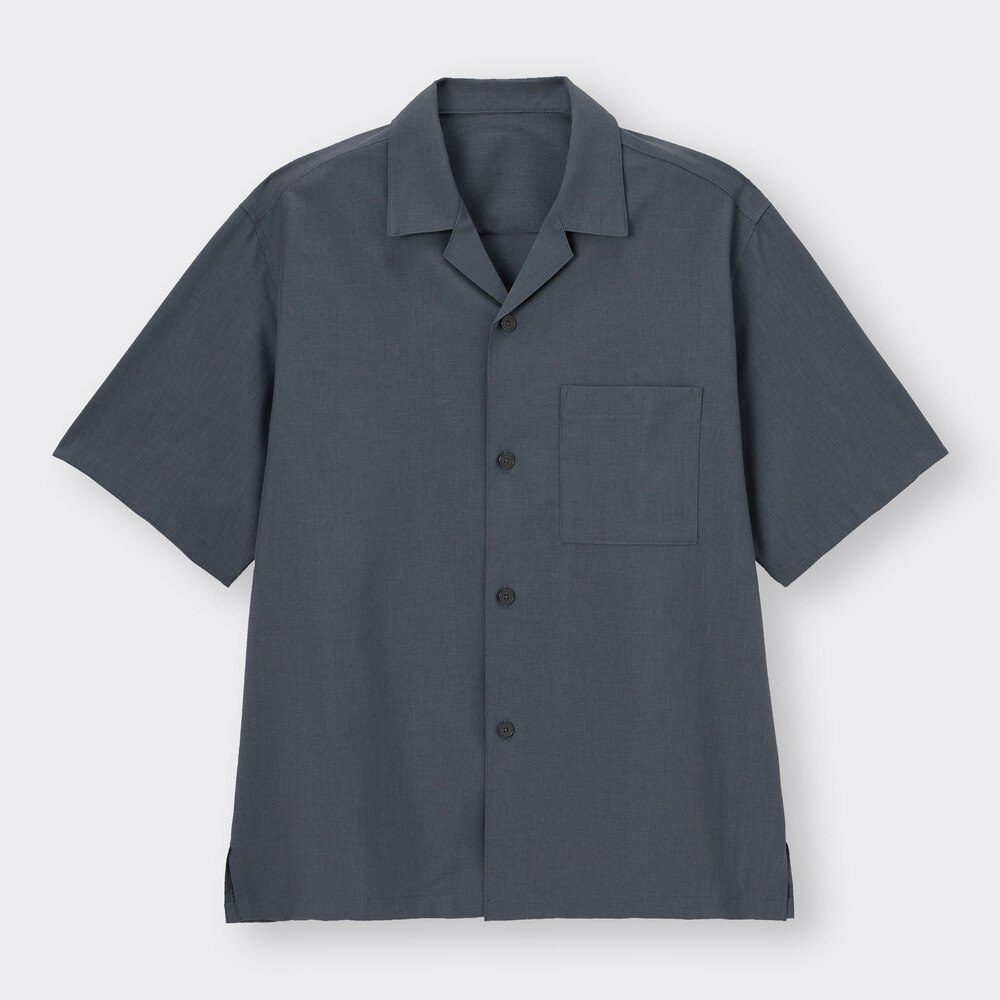 ドライリラックスフィットオープンカラーシャツ(5分袖 - GU公式