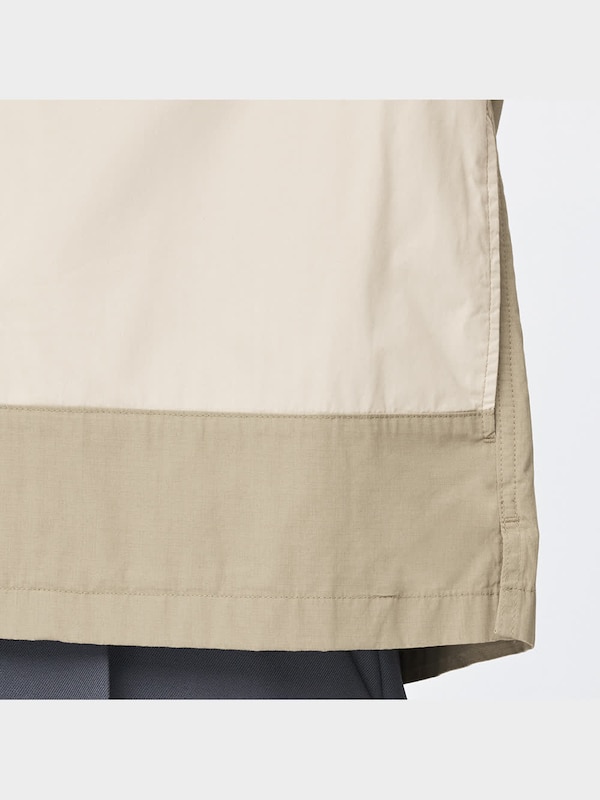 ミリタリーオーバーサイズシャツ(5分袖)(クレイジー)NT+X