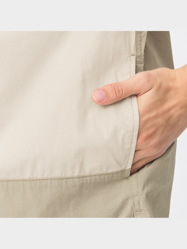 ミリタリーオーバーサイズシャツ(5分袖)(クレイジー)NT+X