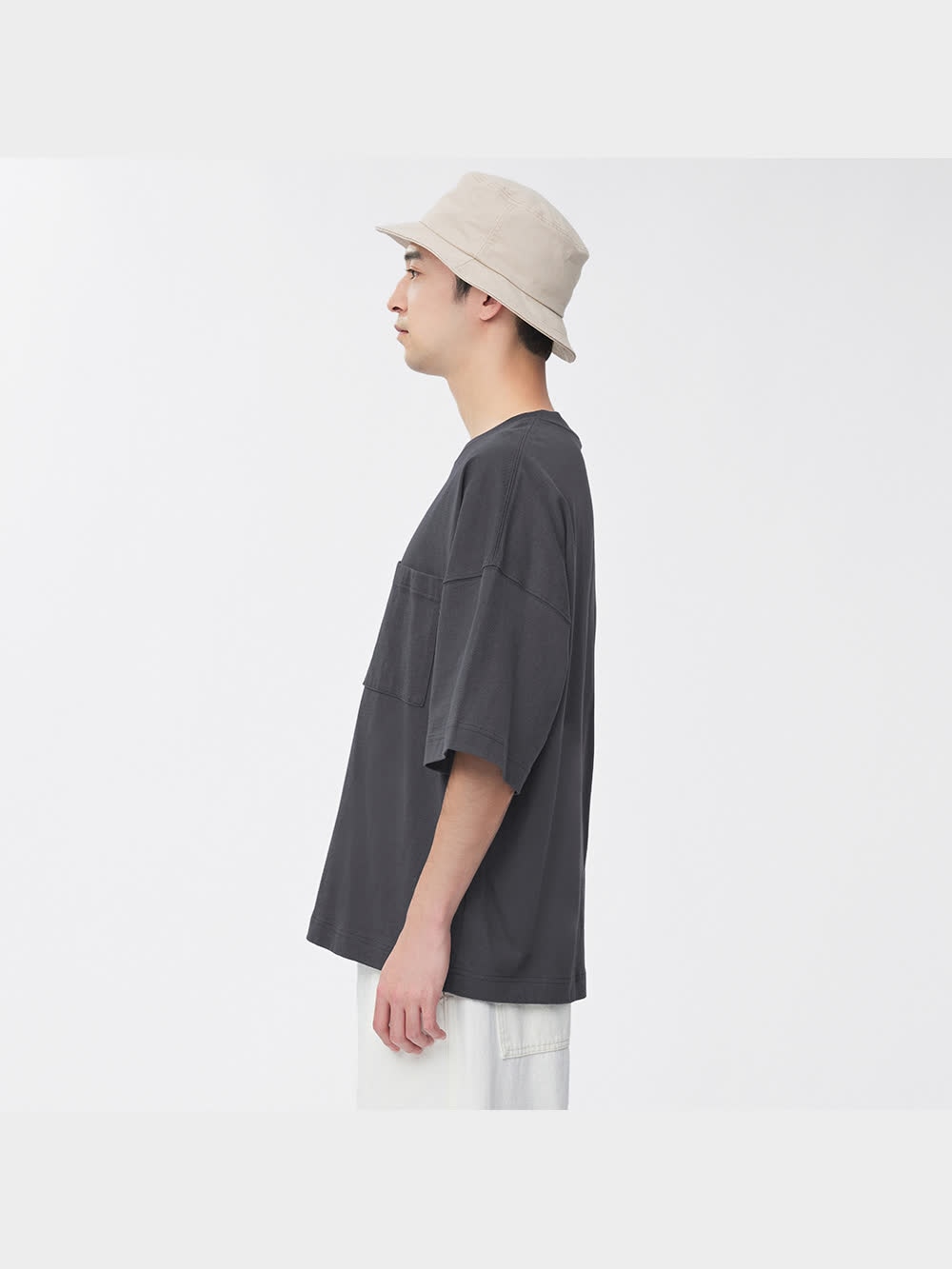 HaaT◆長袖カットソー/1/コットン/GRN/FJ656 ウォッシュドプレーンTシャツ_< 5:color > | SHAMDA