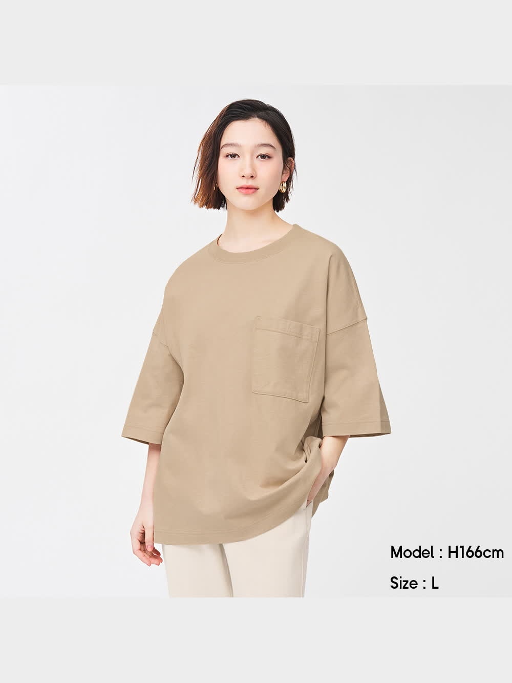 あき様 ページ GU ヘビーウェイトビッグT(5分袖) ジーユー Tシャツ メンズ L 綿