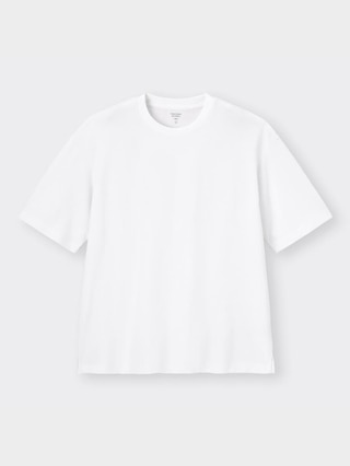 ドライポンチビッグT(5分袖) 【メンズ】 【Tシャツ・スウェット】【GU公式/ジーユー】 【WHITE】 ドライポンチビッグT(5分袖) 【メンズ】 【Tシャツ・スウェット】【GU公式/ジーユー】 【WHITE】