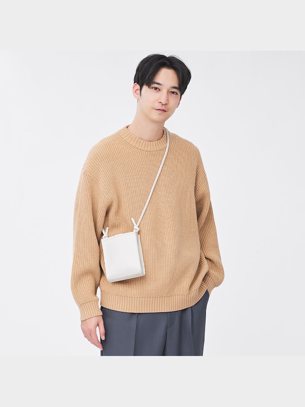 レザータッチスクエアミニショルダーバッグ