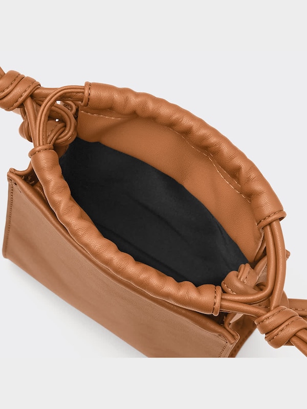 レザータッチスクエアミニショルダーバッグ