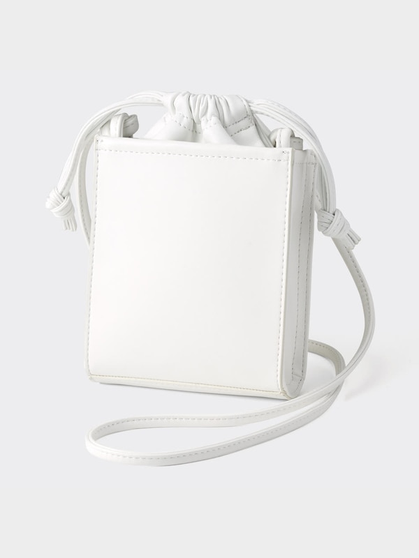 レザータッチスクエアミニショルダーバッグ