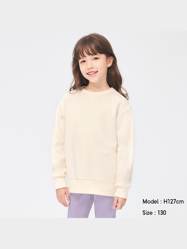 KIDS(男女兼用)クルーネックスウェットプルオーバー(長袖)