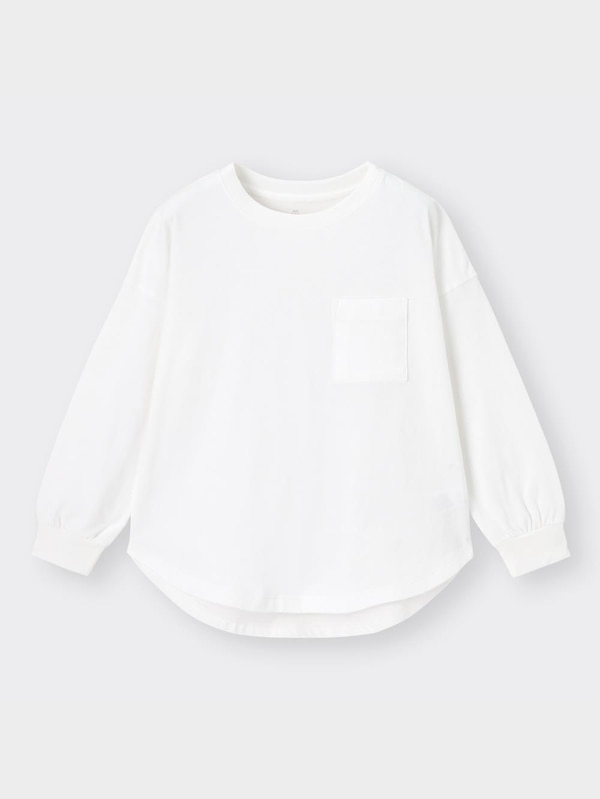 KIDS(男女兼用)ラウンドヘムクルーネックT(長袖)