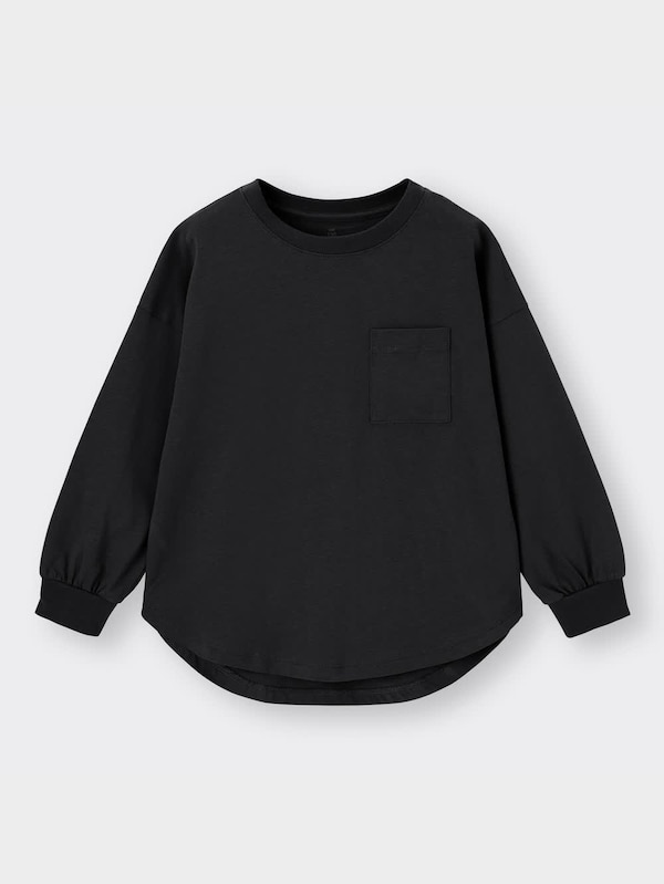 KIDS(男女兼用)ラウンドヘムクルーネックT(長袖)