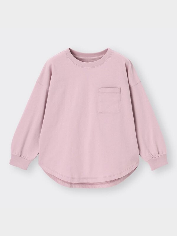 KIDS(男女兼用)ラウンドヘムクルーネックT(長袖)